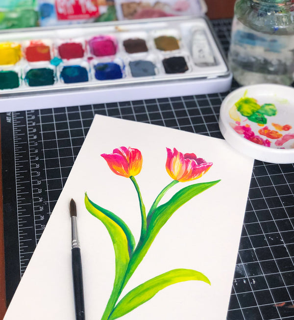 Pintemos juntos: Tulipanes