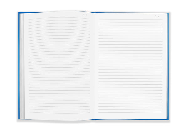 Caran D'Ache Carnet Office A6 Tissu Bleu - 192 Pages Lignées, Housse Textile Élégante