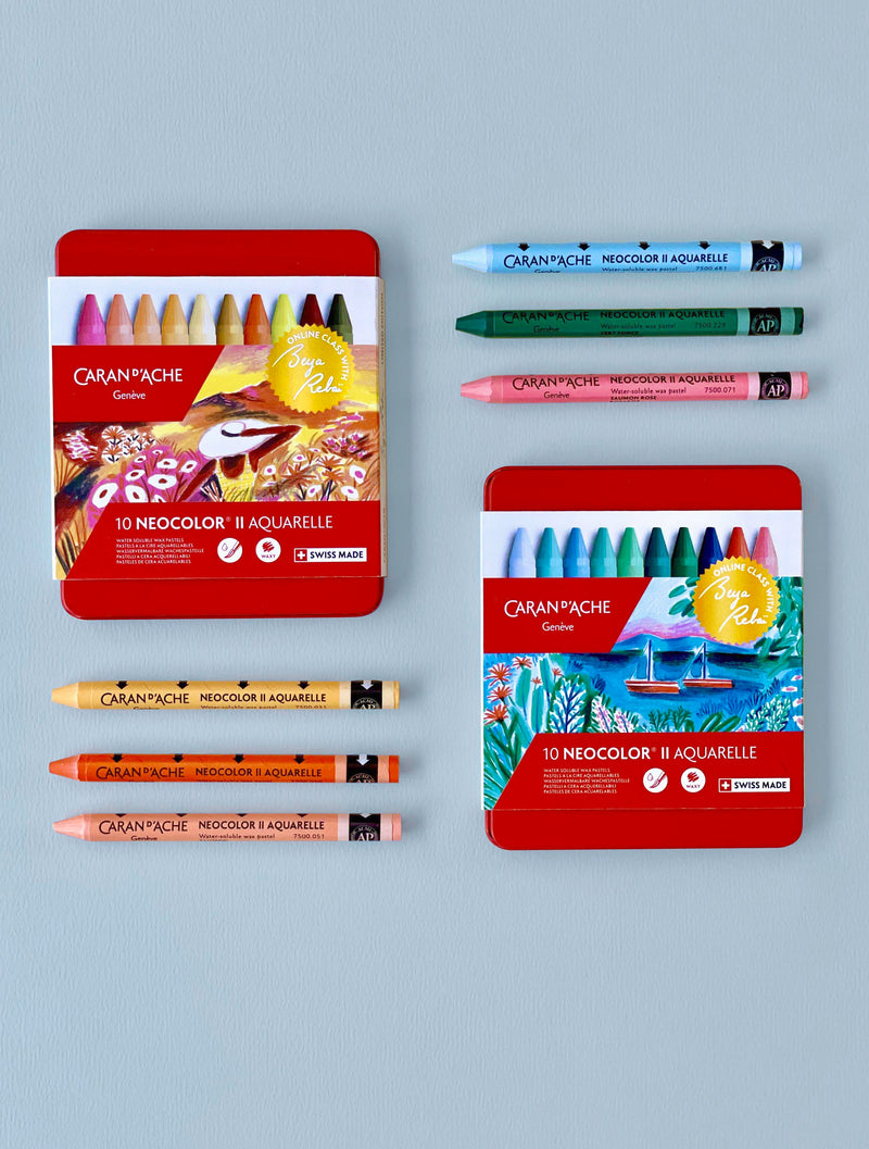 NEOCOLOR II BEYA REBAÏ TONOS CÁLIDOS 10 PCS / EDICION LIMITADA + Clase Creativa