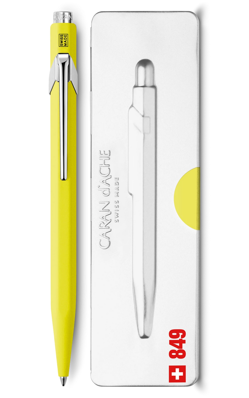 849 POPLINE Bolígrafo Amarillo fluorescente - Caran d'Ache Colombia